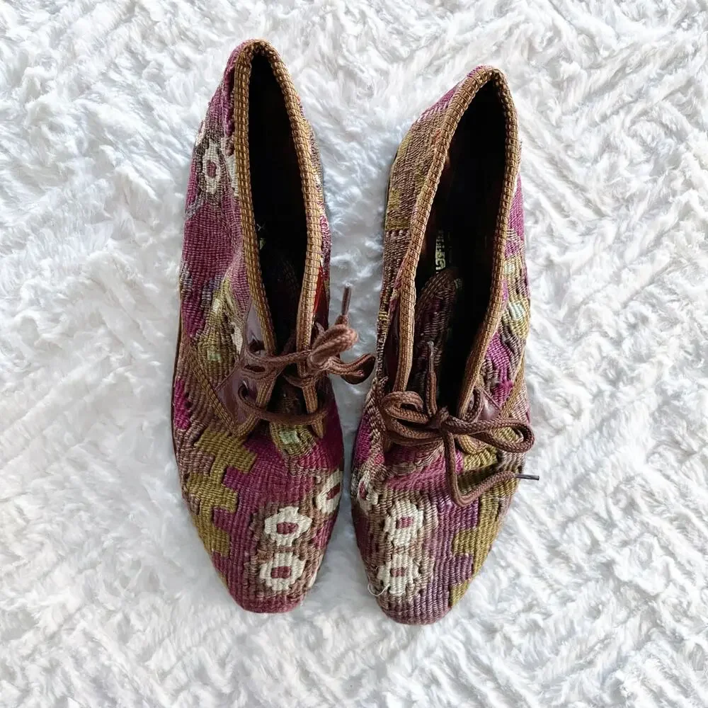 The Nomadic Collection Tapestry Kilm Lace Up Chukka Ankle Bootie